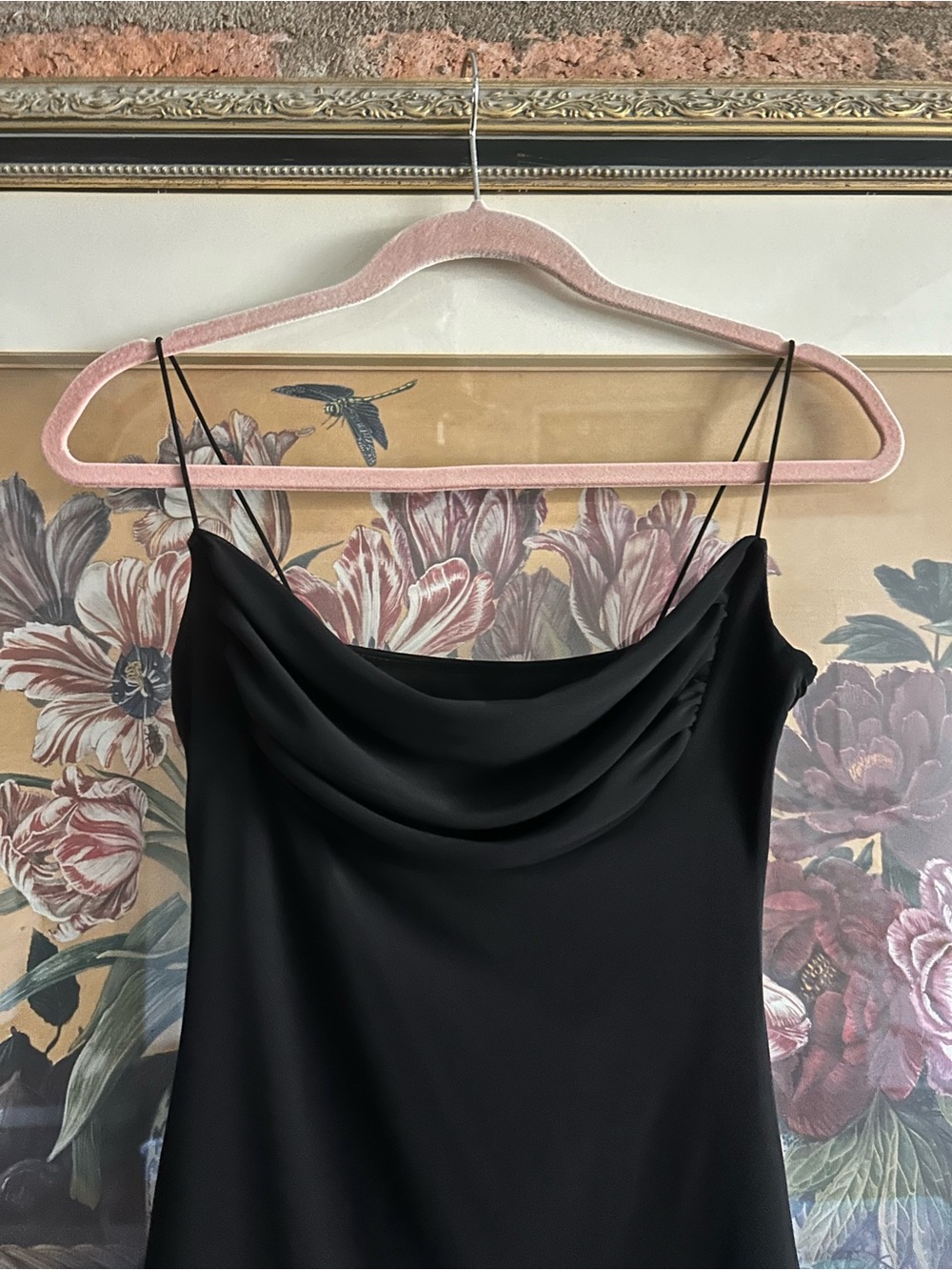 Ruched Mesh Little Black Dress - Picture 4 of 5
